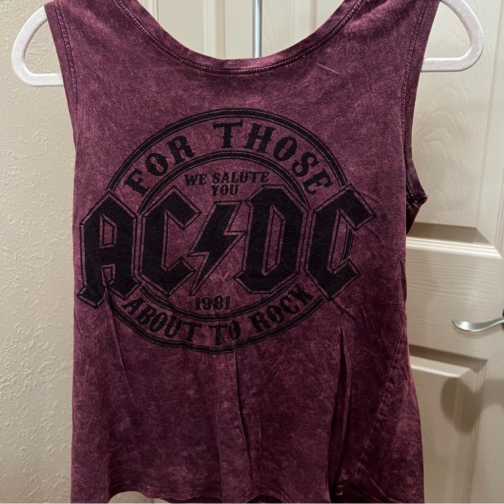 AC/DC Graphic Stonewash Muscle Tee